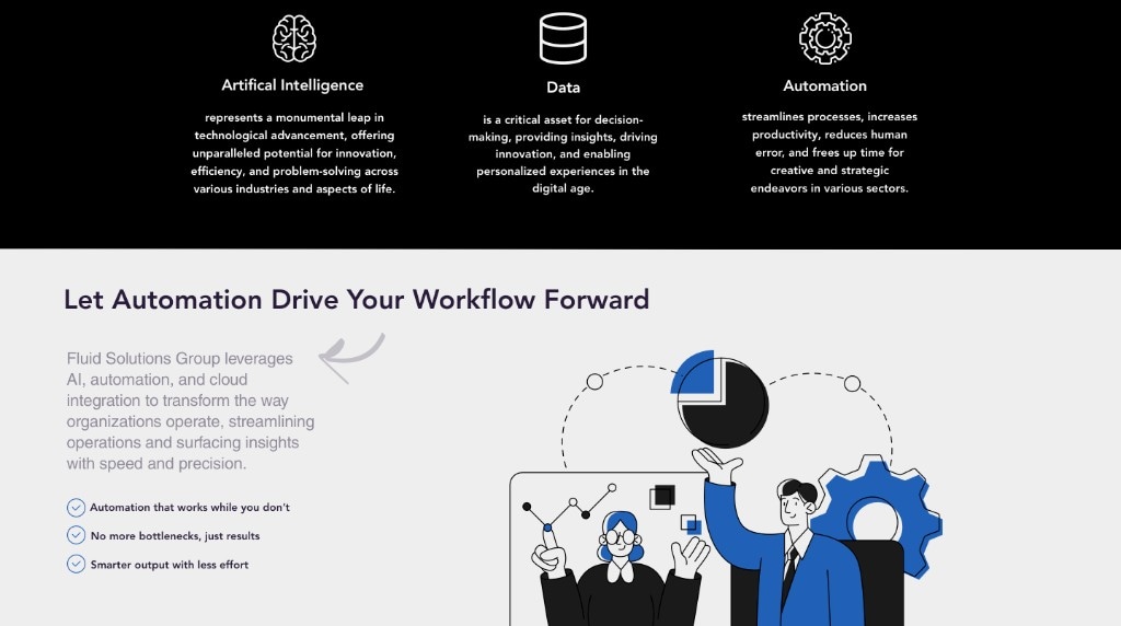 Fluid Solutions Group website screenshot 2