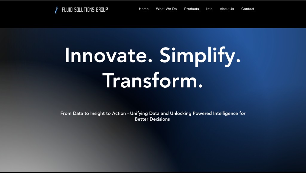 Fluid Solutions Group website screenshot 1