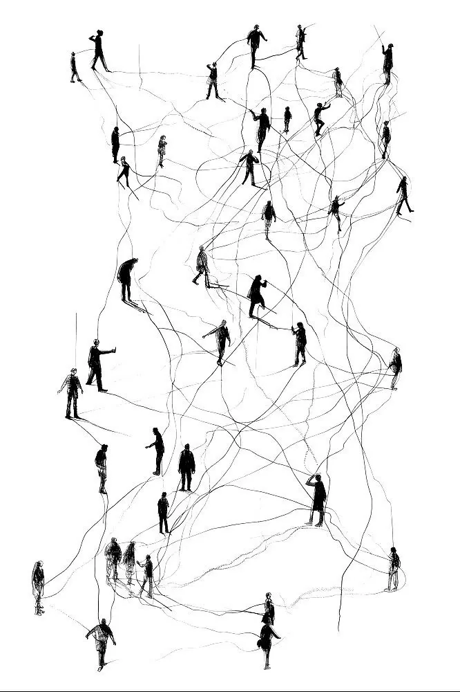 Network of connected leads and customers